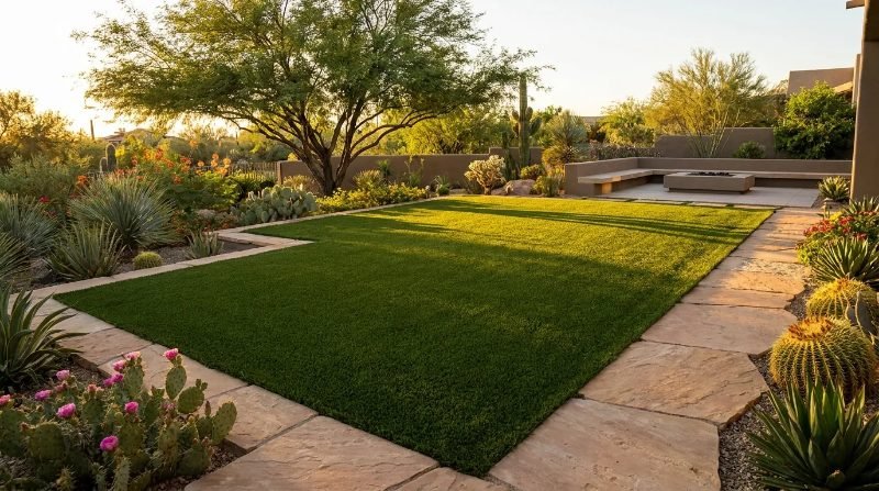 artificial grass installation project in Sacramento