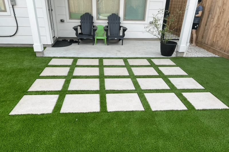 artificial grass installation project in Sacramento